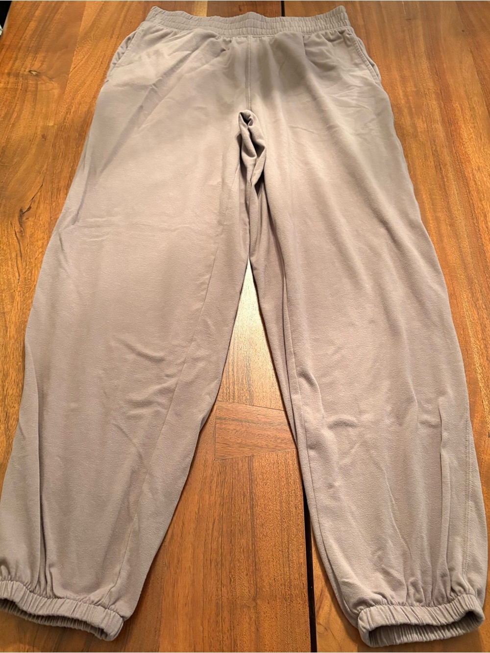 Light Taupe Elastic Waist Jogger Pants size small